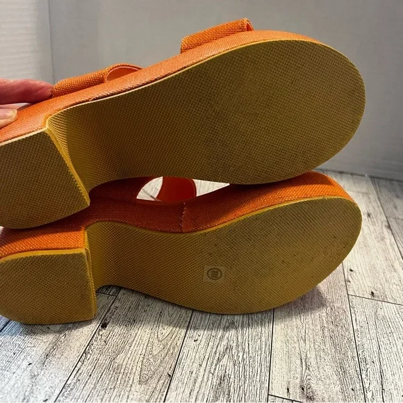 BEACH by Coconuts By Matisse Ocean Ave Chunky Platform Slide Sandal Peach Size8M - Picture 5 of 7